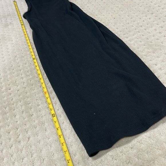 Zara Ribbed Bodycon Dress, Black Medium. - Picture 6 of 8